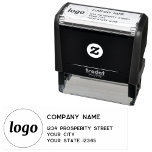Carimbo Auto Entintado Endereço de devolução da empresa de logotipo simpl<br><div class="desc">Adicione seu próprio logotipo e nome e endereço da empresa a este simples,  minimalista e profissional carimbo de endereço de retorno para representar sua marca.</div>
