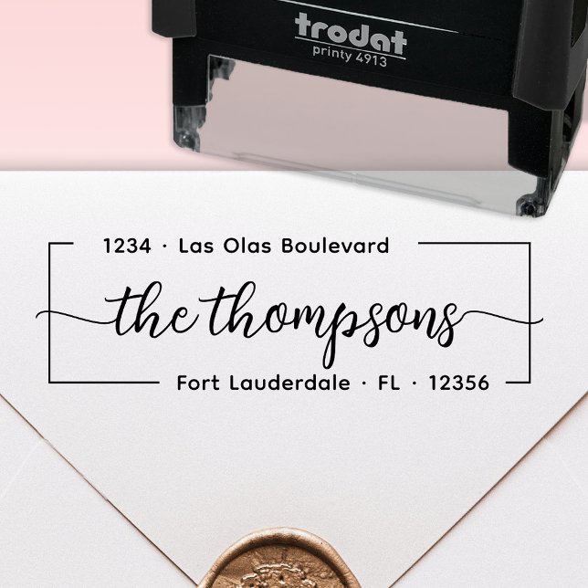 Carimbo Auto Entintado Endereço de devolução da família de assinaturas El (Criador carregado)