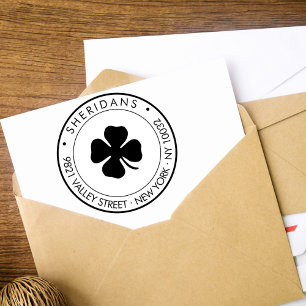 Carimbo Auto Entintado Endereço de devolução da família de folheto do Mod