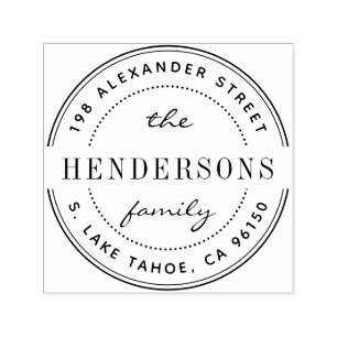 Carimbo Auto Entintado Endereço de devolução da família de logotipos redo