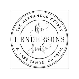 Carimbo Auto Entintado Endereço de devolução da família de logotipos redo