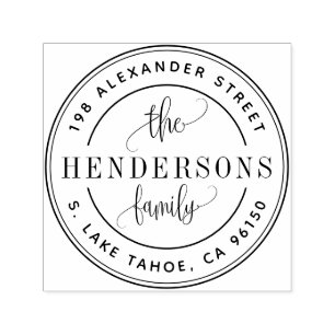 Carimbo Auto Entintado Endereço de devolução da família de logotipos redo