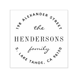 Carimbo Auto Entintado Endereço de devolução da família de logotipos redo