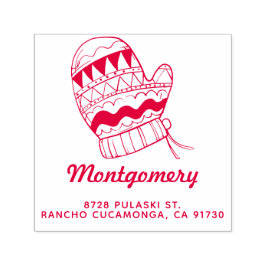 Carimbo Auto Entintado Endereço de devolução da família Feliz Natal