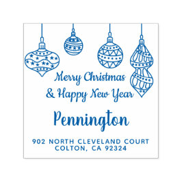 Carimbo Auto Entintado Endereço de devolução da família Feliz Natal