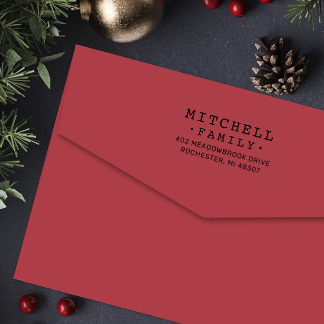 Carimbo Auto Entintado Endereço de devolução da família personalizada de  (Criador carregado)