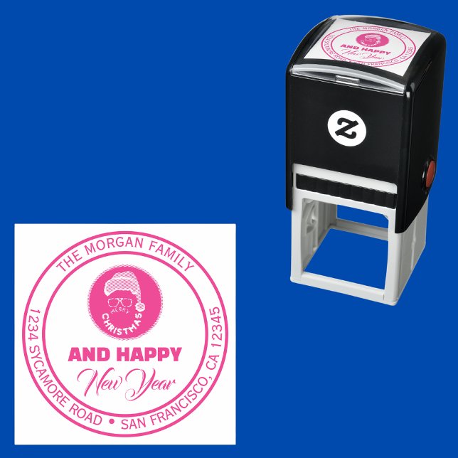 Carimbo Auto Entintado Endereço De Devolução Da Festa De Natal E feliz (Criador carregado)