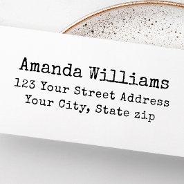 Carimbo Auto Entintado Endereço de devolução da máquina de escrever Vinta