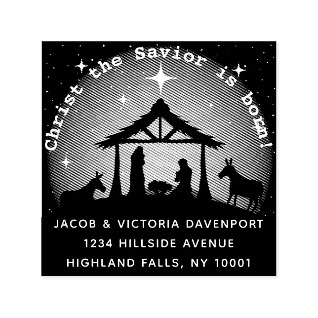 Carimbo Auto Entintado Endereço de Devolução da Máquina de Natal (Design)