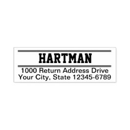 Carimbo Auto Entintado Endereço de devolução da Varsity