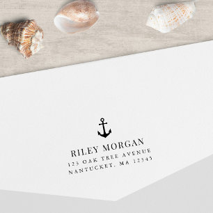 Carimbo Auto Entintado Endereço de devolução de âncora clássico