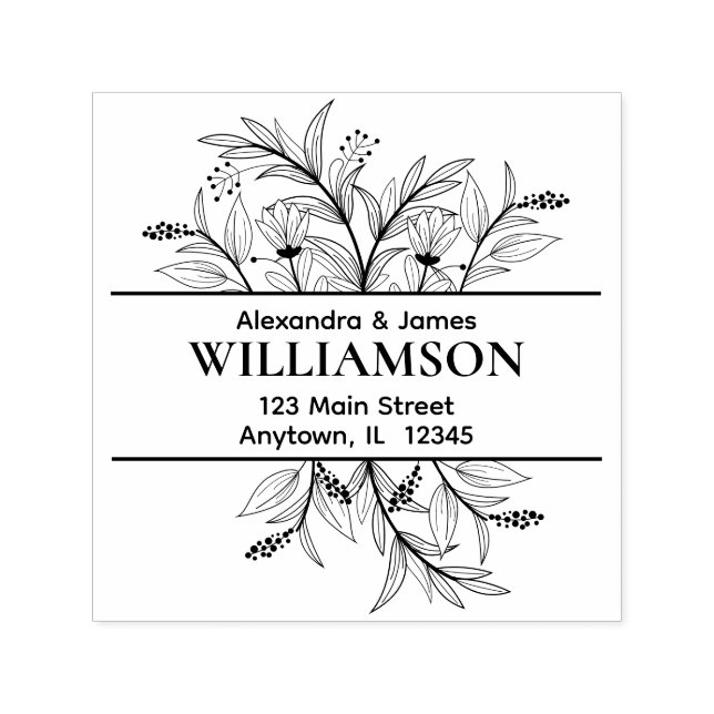 Carimbo Auto Entintado Endereço de devolução de borda flexível (Design)