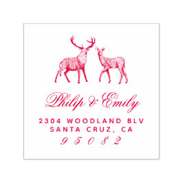 Carimbo Auto Entintado Endereço de devolução de Buck & Doe desenhado à mã