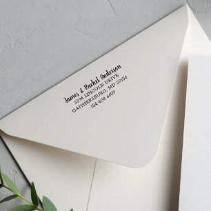 Carimbo Auto Entintado Endereço de devolução de Casais simples personaliz