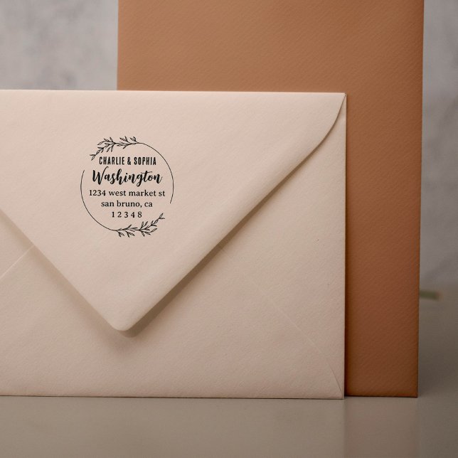 Carimbo Auto Entintado Endereço de devolução de Casal casado Russo Person (Criador carregado)