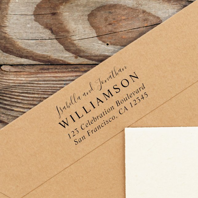 Carimbo Auto Entintado Endereço de Devolução de Casamento de Nomes de Noi (Criador carregado)