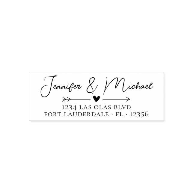 Carimbo Auto Entintado Endereço de Devolução de Casamento de Script de Ca (Design)