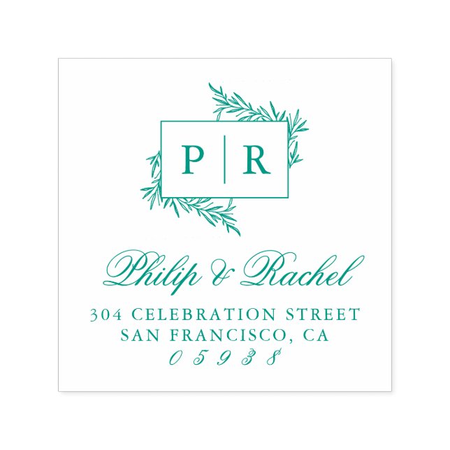 Carimbo Auto Entintado Endereço de Devolução de Casamento de Sucursais Re (Design)