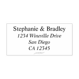Carimbo Auto Entintado Endereço de Devolução de Casamento Elegante Modern