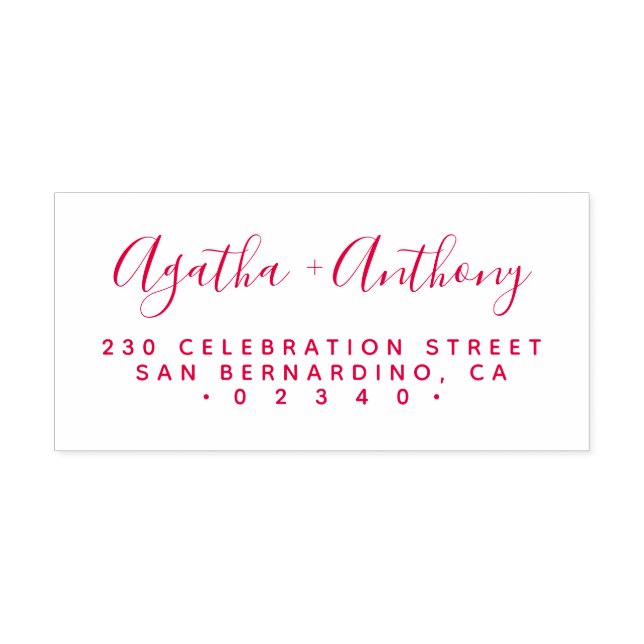 Carimbo Auto Entintado Endereço de Devolução de Casamento Mínimo Escrito  (Design)