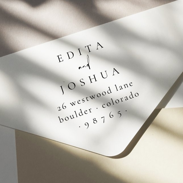 Carimbo Auto Entintado Endereço de devolução de casamento para caligrafia (Rubber Stamp Mock-up)