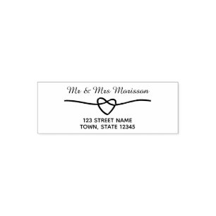 Carimbo Auto Entintado Endereço de Devolução de Convite de Casamento