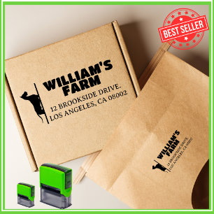 Carimbo Auto Entintado Endereço de Devolução de Cubo Único da Fazenda de 