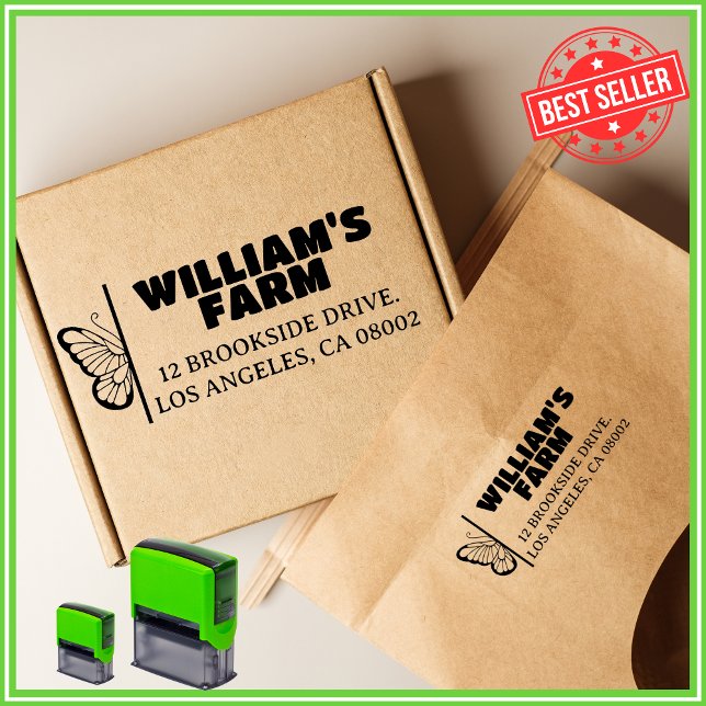 Carimbo Auto Entintado Endereço de Devolução de Cubo Único de Negócio de  (Criador carregado)