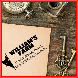 Carimbo Auto Entintado Endereço de Devolução de Cute Único de Negócio de 