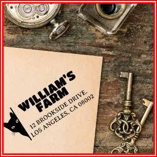 Carimbo Auto Entintado Endereço de Devolução de Cute Único de Negócio de 