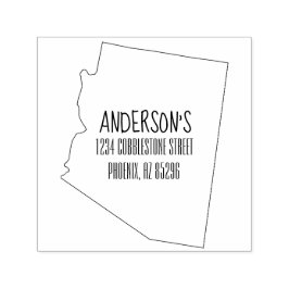 Carimbo Auto Entintado Endereço de devolução de estado de arizona