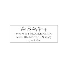 Carimbo Auto Entintado Endereço de Devolução de Família Personalizado