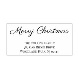 Carimbo Auto Entintado Endereço de devolução de feriado de Natal minimali