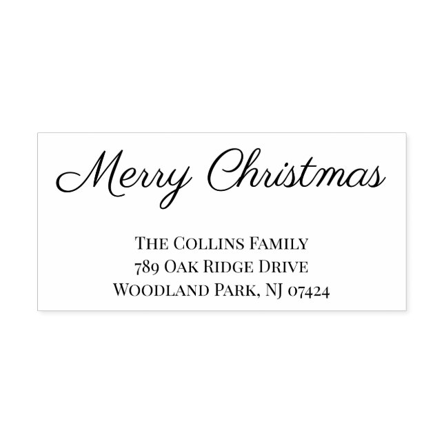 Carimbo Auto Entintado Endereço de devolução de feriado de Natal minimali (Design)