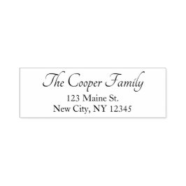 Carimbo Auto Entintado Endereço de devolução de feriado do nome da famíli