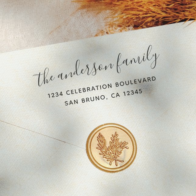 Carimbo Auto Entintado Endereço de devolução de feriado do nome da famíli (Criador carregado)