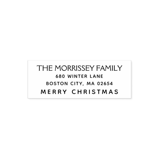 Carimbo Auto Entintado Endereço de devolução de feriado simples (Design)