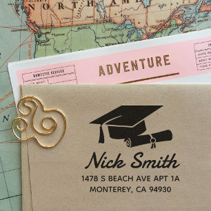 Carimbo Auto Entintado Endereço de devolução de gradação personalizada