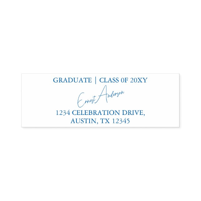 Carimbo Auto Entintado Endereço de Devolução de Graduação Simples de Form (Design)