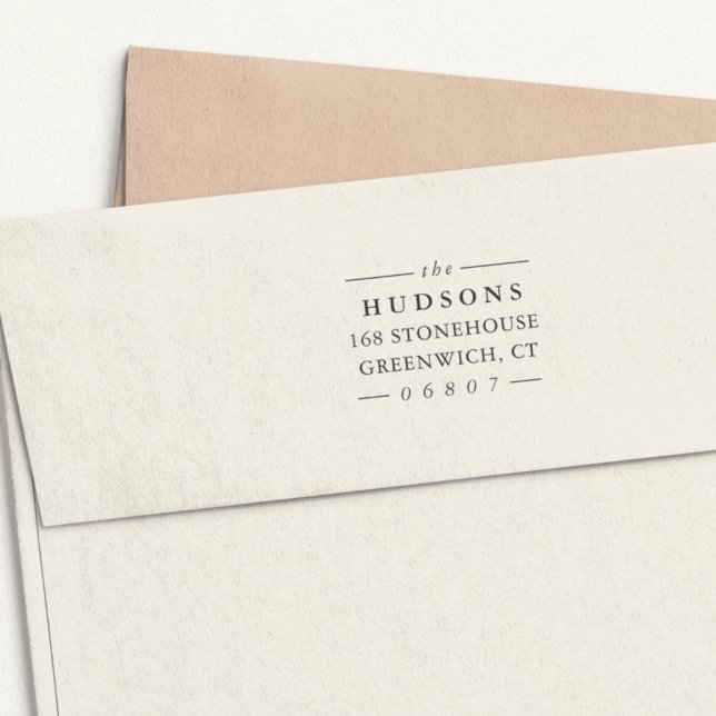 Carimbo Auto Entintado Endereço de Devolução de Linhas Clássicas (Criador carregado)