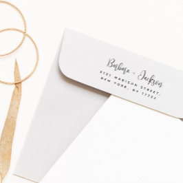 Carimbo Auto Entintado Endereço de Devolução de Na moda de Script Moderno