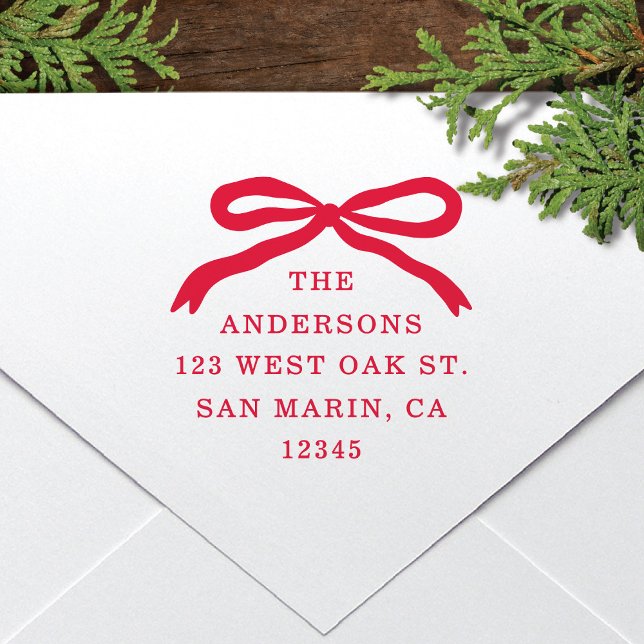 Carimbo Auto Entintado Endereço de devolução de natal do Arco vermelho de (Criador carregado)