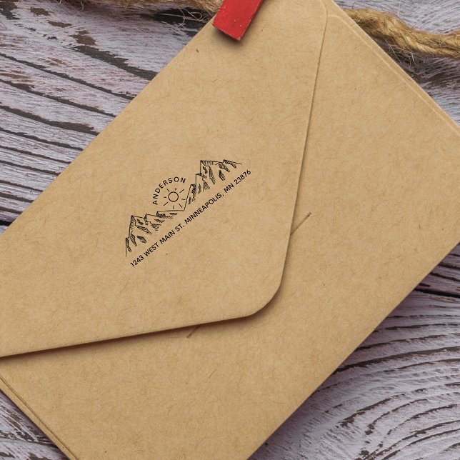 Carimbo Auto Entintado Endereço de devolução de nome personalizado escrit (Criador carregado)