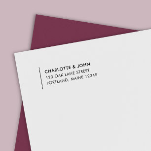 Carimbo Auto Entintado Endereço de Devolução de Nomes de Casais de Linha 