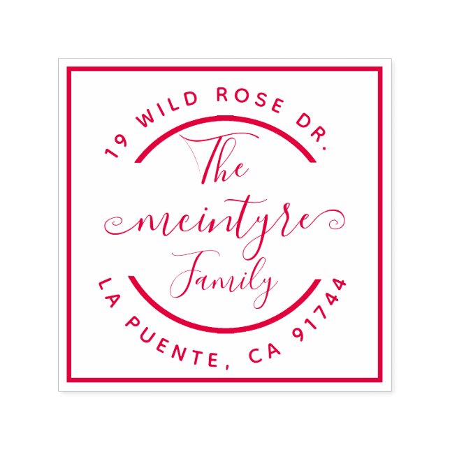 Carimbo Auto Entintado Endereço de Devolução de Quadro Simples Quadrado (Design)