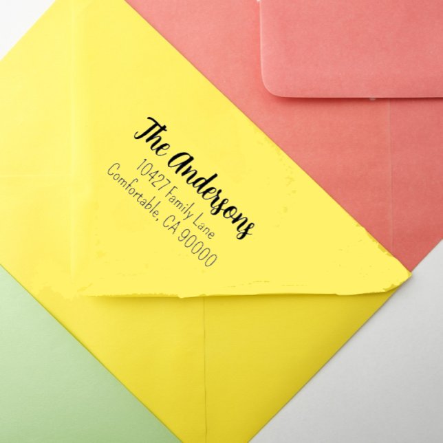 Carimbo Auto Entintado Endereço de Devolução de Script (Criador carregado)