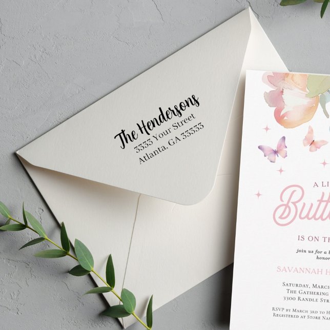 Carimbo Auto Entintado Endereço de Devolução de Script (Criador carregado)