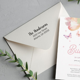 Carimbo Auto Entintado Endereço de Devolução de Script Casual