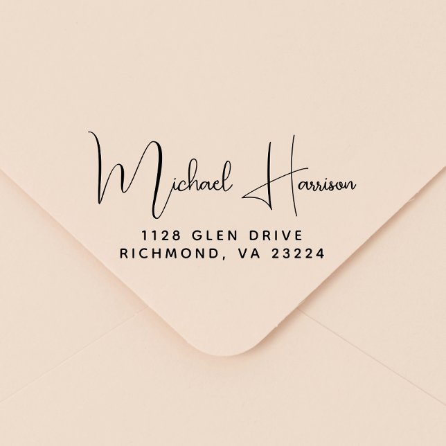 Carimbo Auto Entintado Endereço de Devolução de Script de Assinatura Mode (Criador carregado)