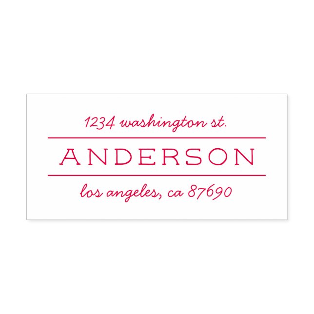 Carimbo Auto Entintado Endereço de Devolução de Script de Nome da Família (Design)